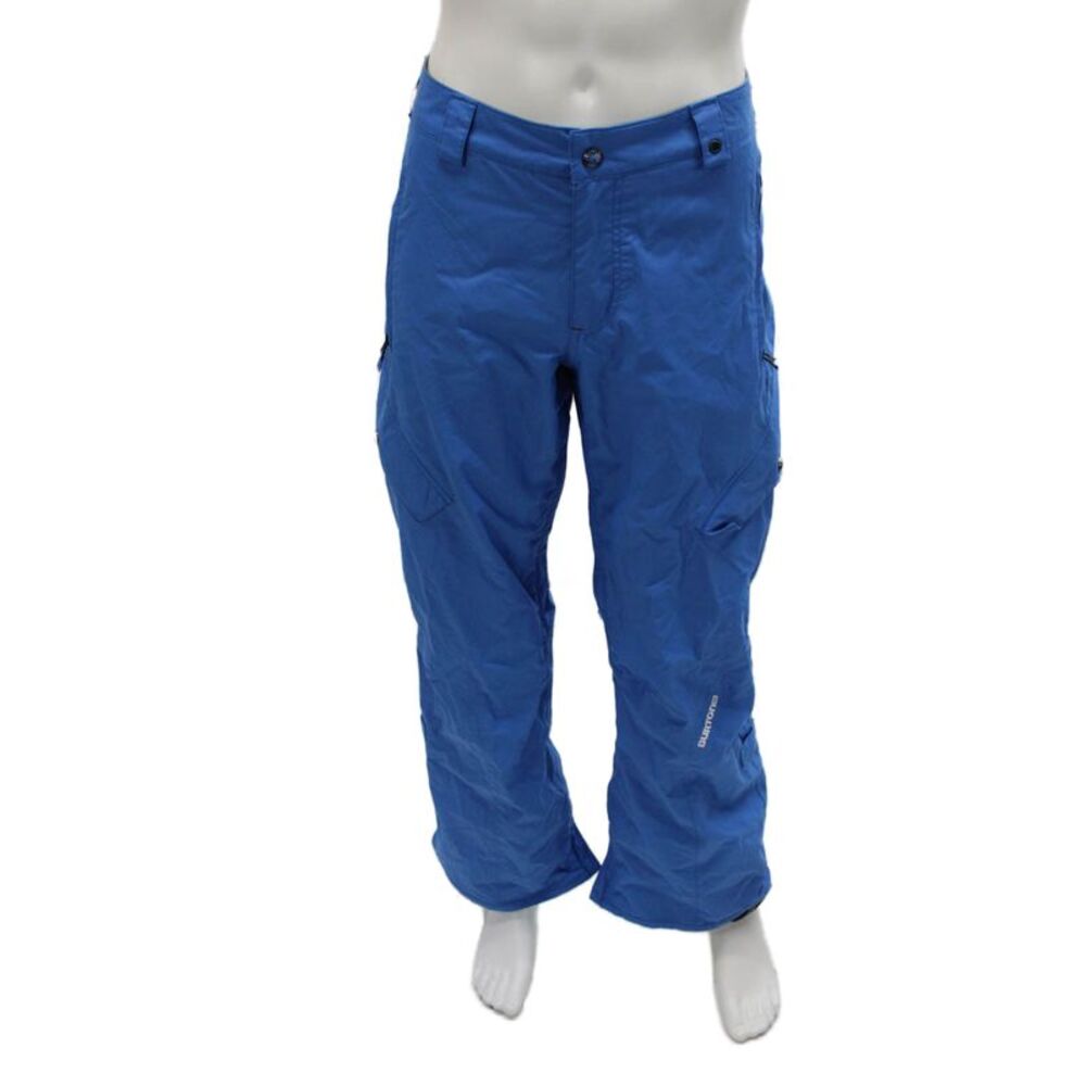 Burton Unisex Adults Snow Pants Blue Nylon Button Size M